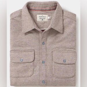 The Normal Brand Textured Knit Shirt — Men’s Small (Oxblood)